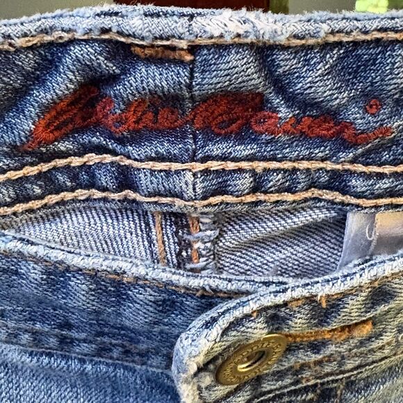 Y2K Eddie Bauer Bootleg Jeans, Vintage Wash, Mid-Rise, 33” Inseam, Size 12L - Picture 7 of 9